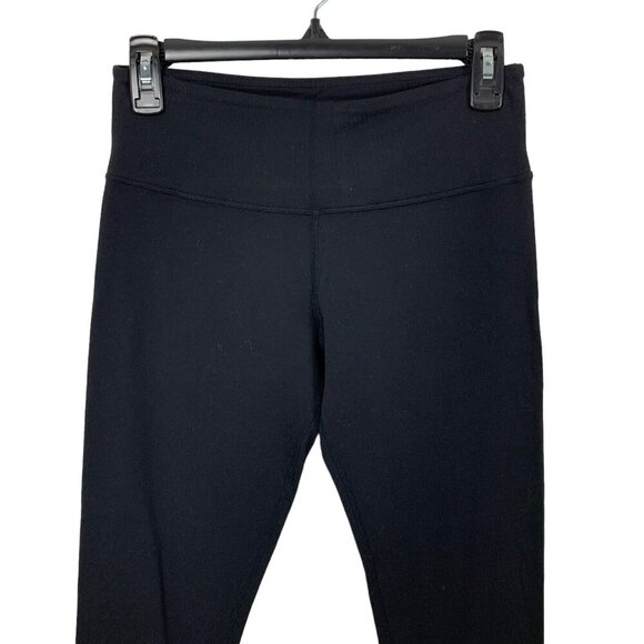 Lululemon Crop Leggings Black Gray Colorblock High Rise Athletic 6 - Picture 2 of 7